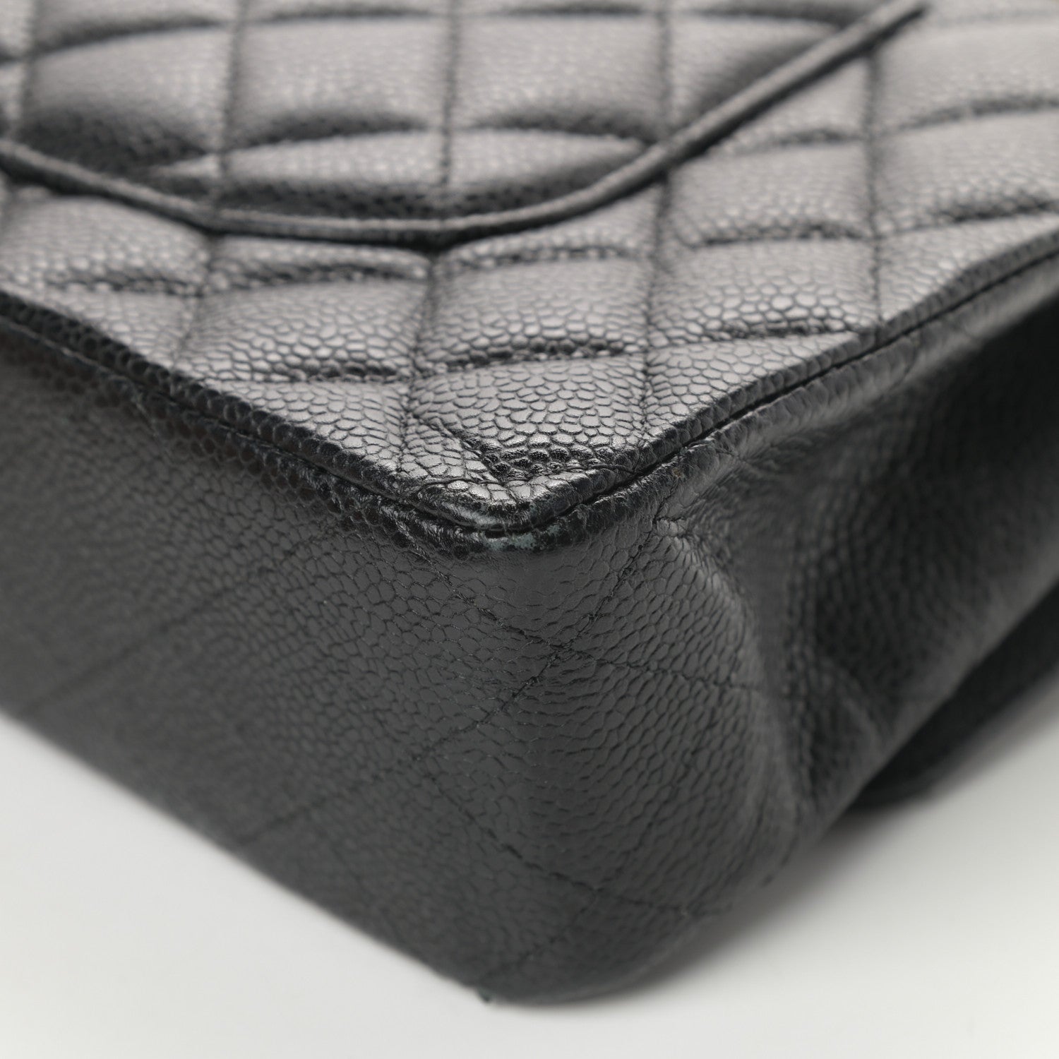 Chanel Caviar Quilted Medium Double Flap Black 11 of 15