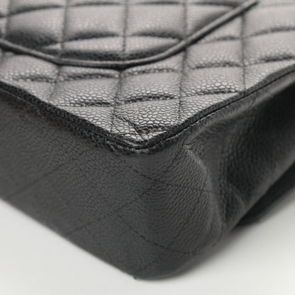 Chanel Caviar Quilted Medium Double Flap Black 11 of 15