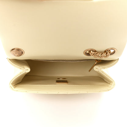 Chanel Lambskin Quilted Mini Sweet Camellia Flap Light Yellow 5 of 12