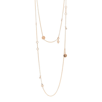 Hermes 18K Rose Gold Diamond Long Gambade Necklace 1 of 6