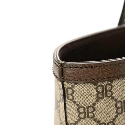 Gucci X BALENCIAGA BB Supreme Monogram Web Medium Ophidia Shopping Tote Beige New Acero 12 of 13