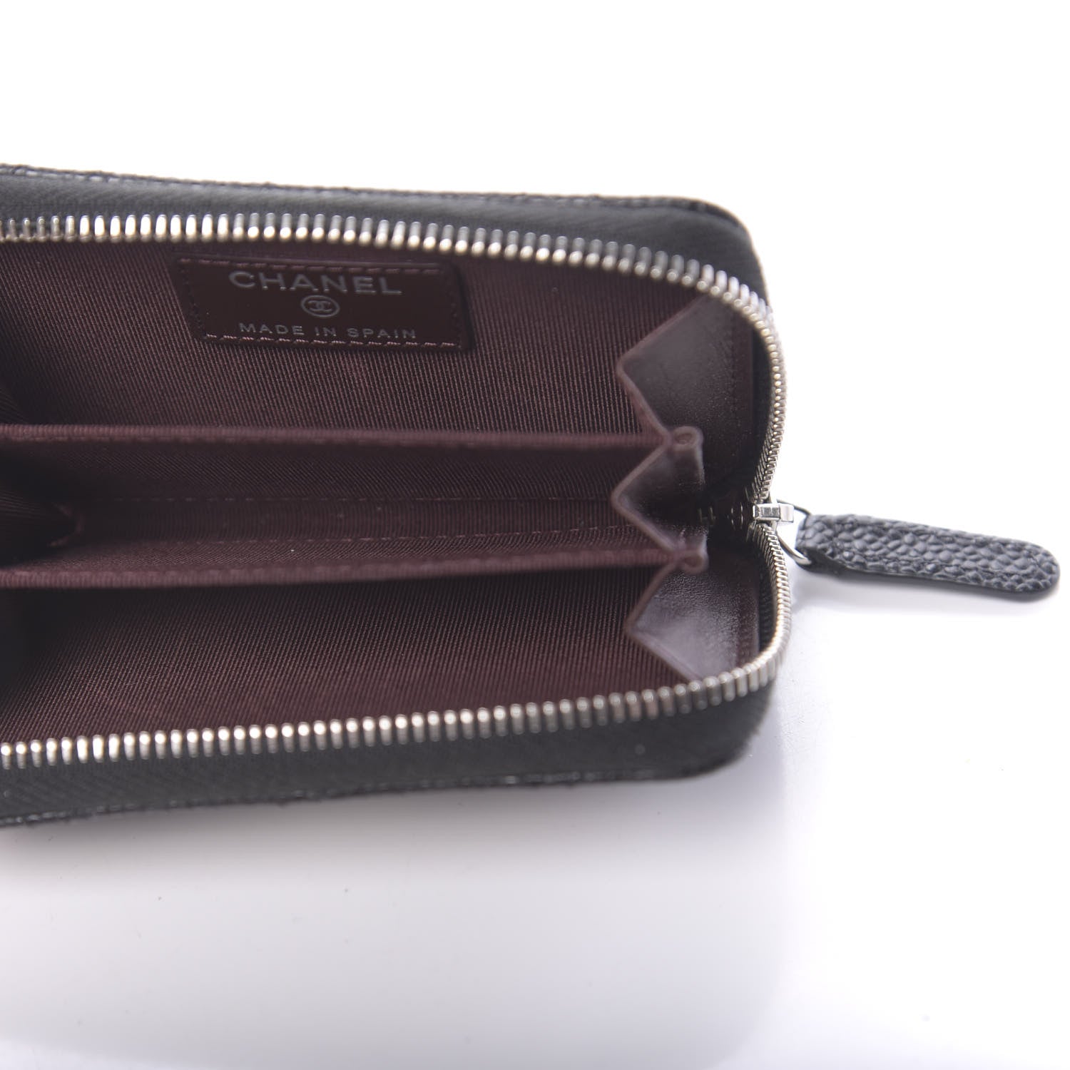 Chanel Caviar Quilted Zip Coin Purse Black 5 of 7