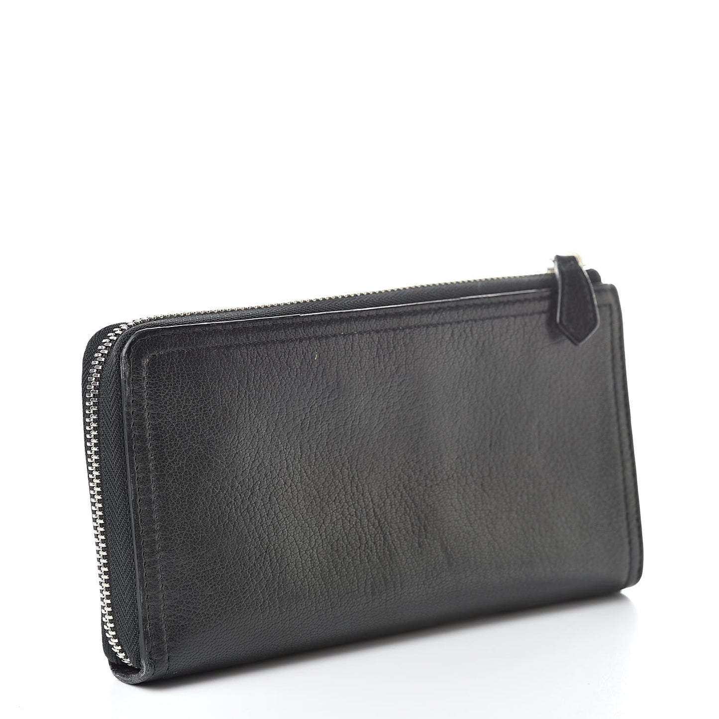 Sugar Goatskin Pandora Half Zip Long Wallet Black