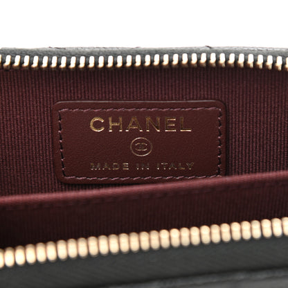 Chanel Caviar Quilted Zip Card Holder Black 6 of 8