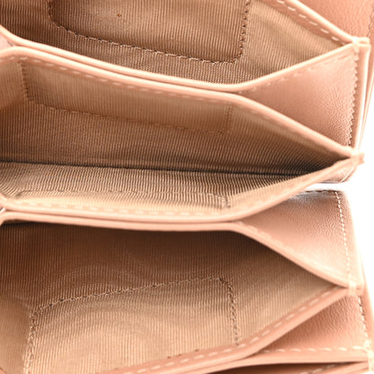 Christian Dior Patent Cannage Lady Dior 5-Gusset Card Holder Rose De Vents 5 of 11