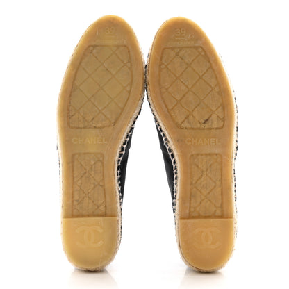 Chanel Satin Grosgrain CC Espadrilles 39 Black 5 of 10