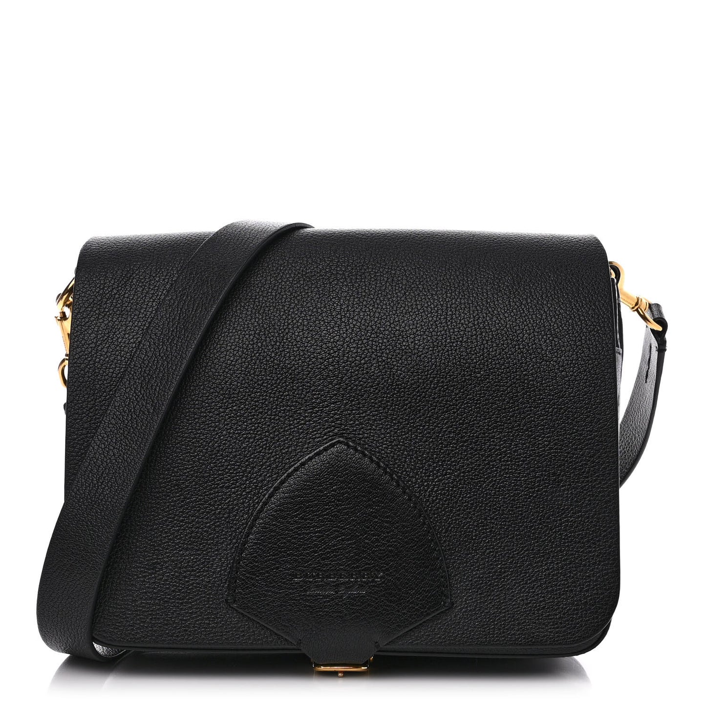 Calfskin Square Satchel Black
