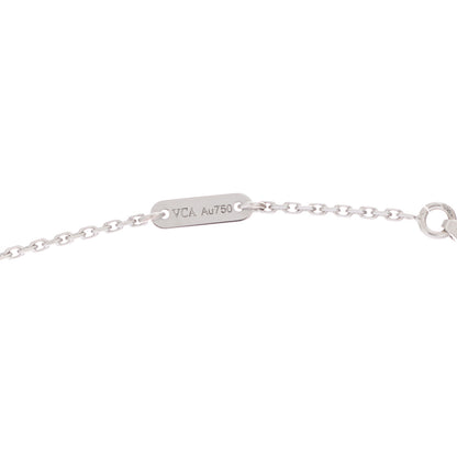 Van Cleef & Arpels 18K White Gold Turquoise Sweet Alhambra Butterfly Pendant Necklace 4 of 6
