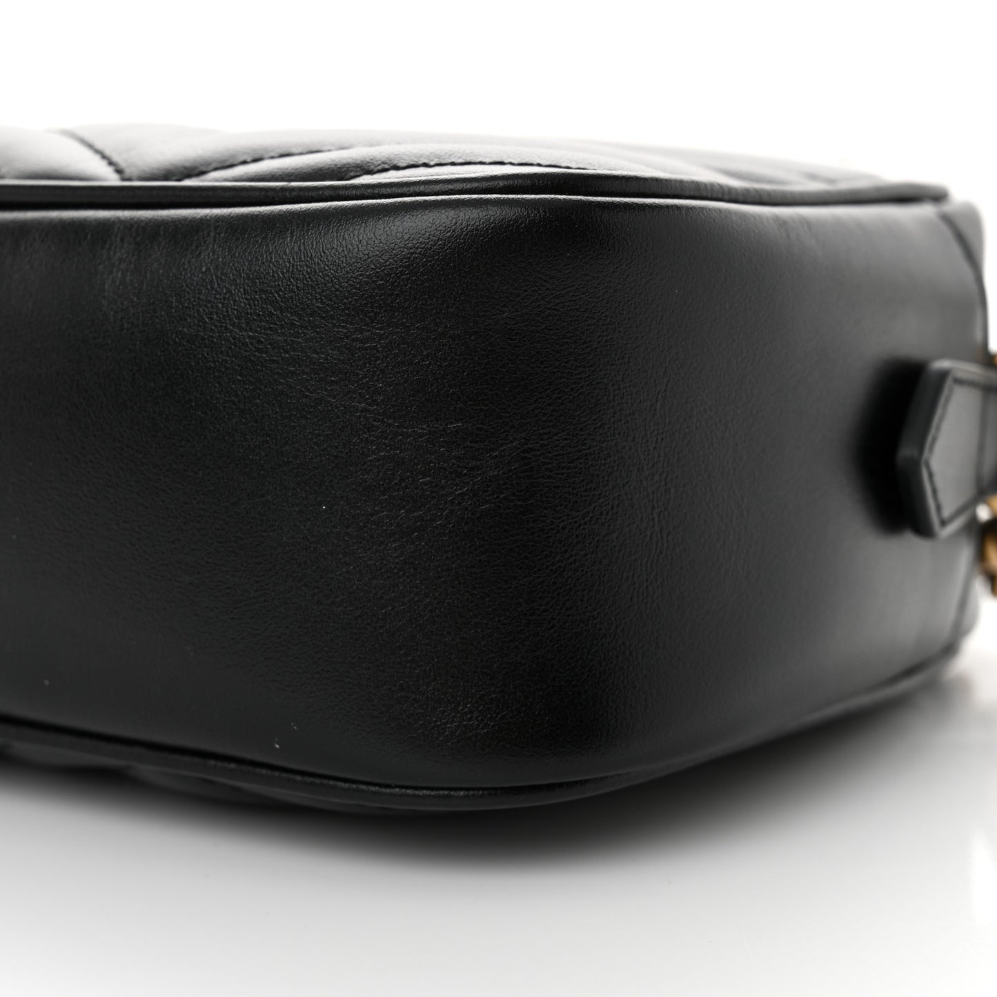 Calfskin Matelasse Small GG Marmont Chain Shoulder Bag Black