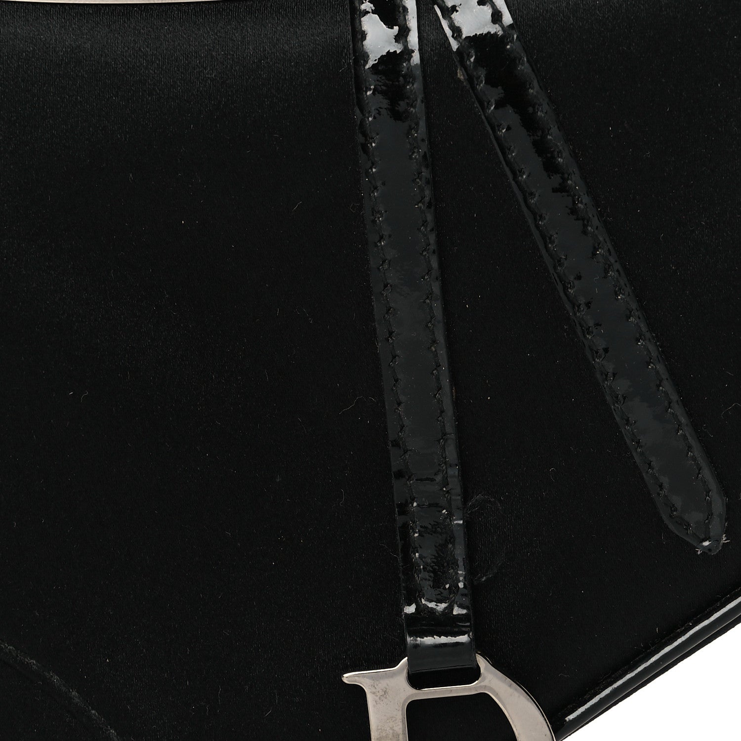Christian Dior Satin Mini Saddle Black 8 of 10