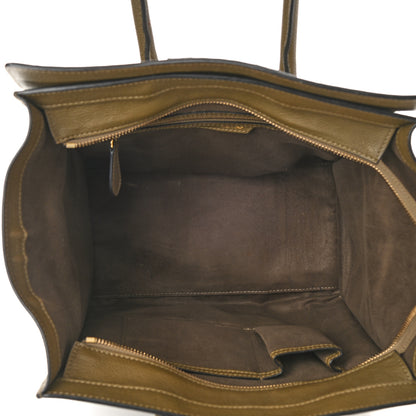 Celine Drummed Calfskin Mini Luggage Souris 5 of 13