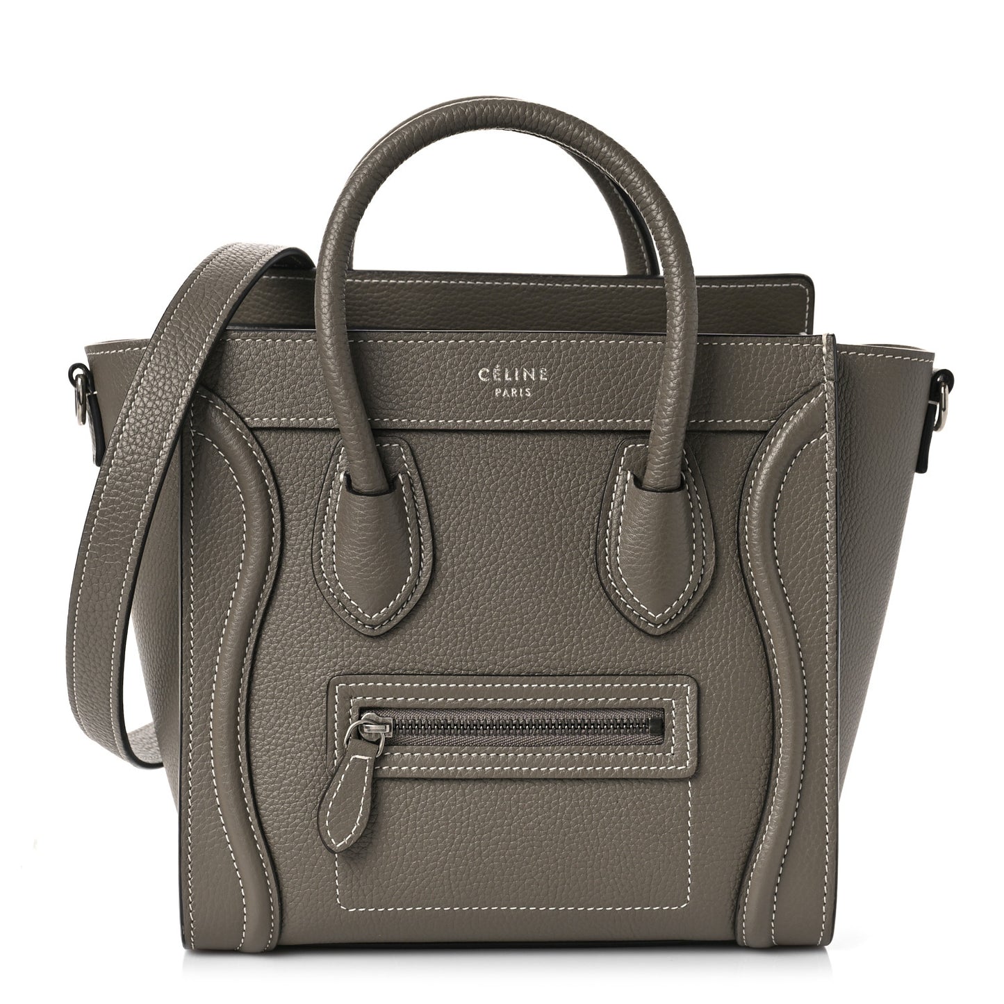 Drummed Calfskin Nano Luggage Souris