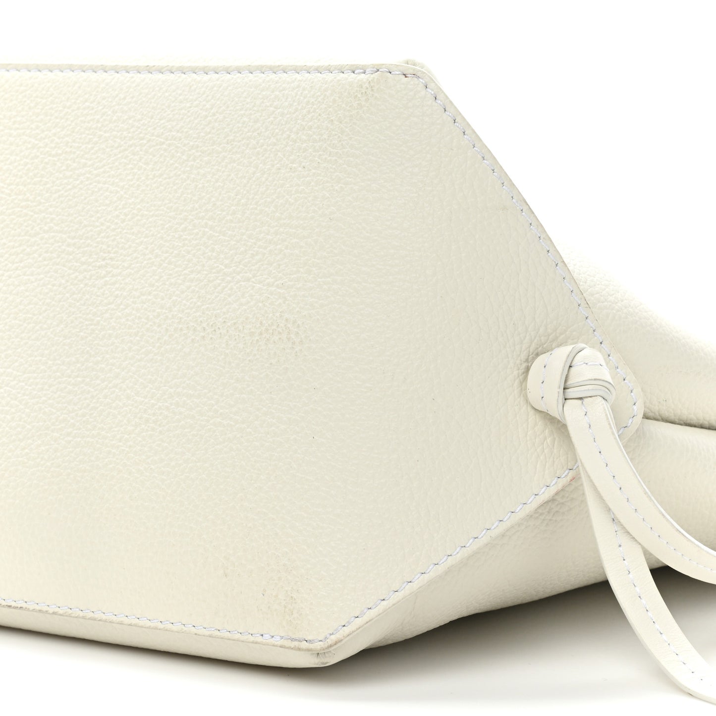 Calfskin Small East West Sense Tote White