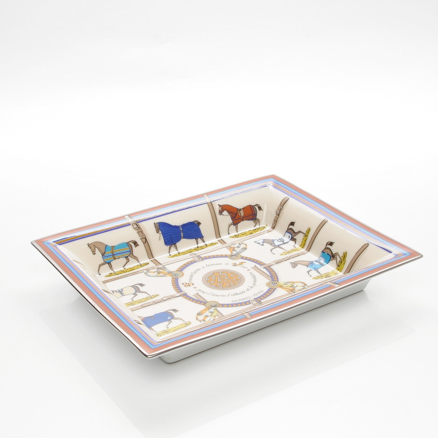 Hermes Porcelain Couvertures Et Tenues De Jour Change Tray 3 of 4