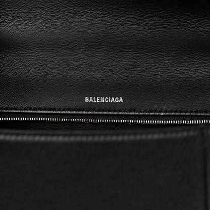 Balenciaga Grained Calfskin Medium Hourglass Top Handle Bag Black 5 of 10