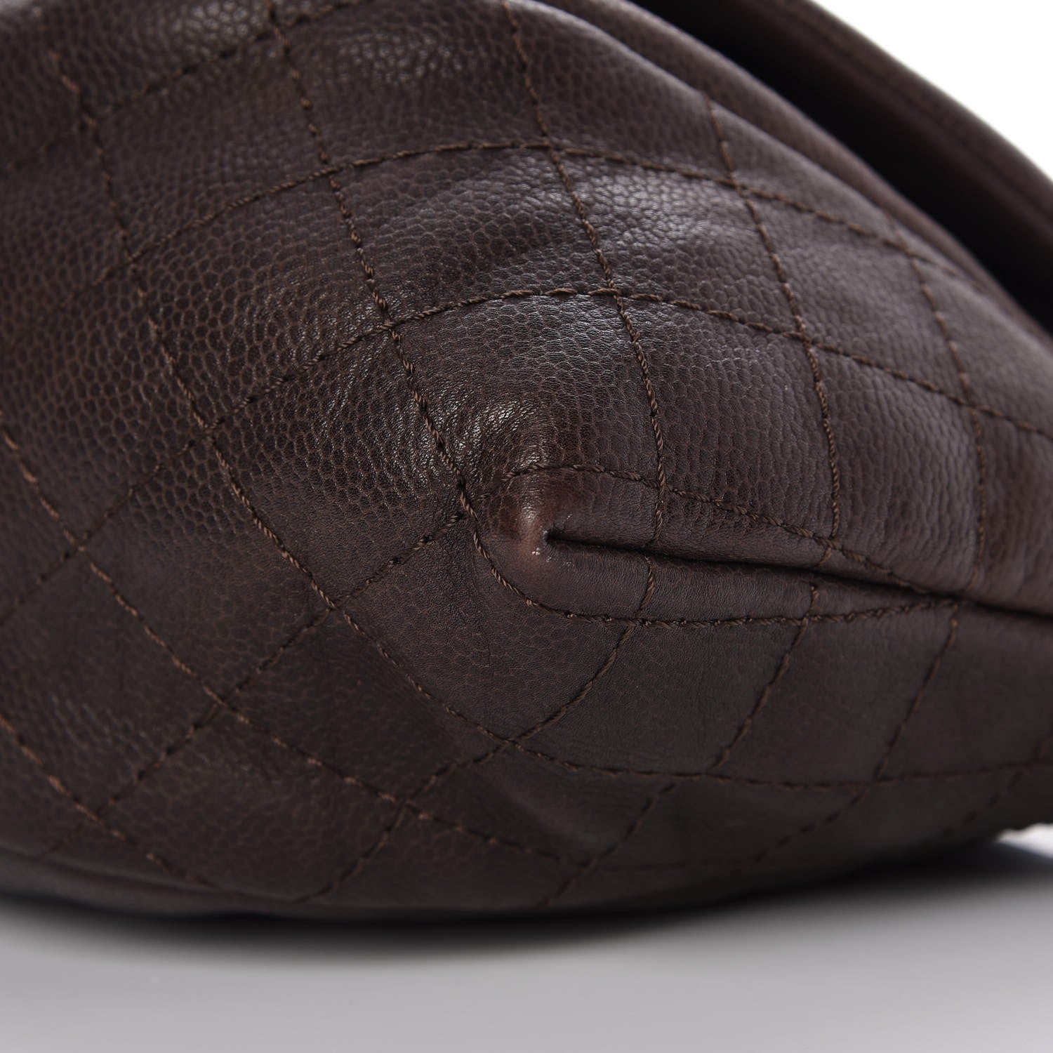 Chanel Caviar Half Moon Large Flap Dark Brown 10 of 10