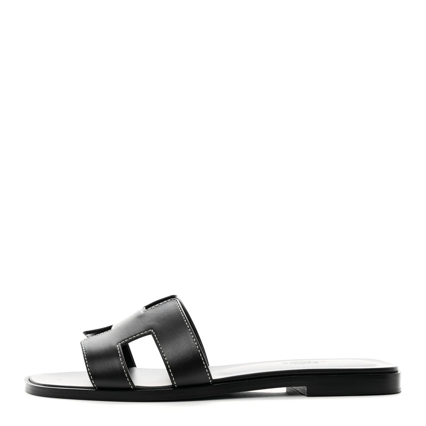 Box Calfskin Oran Sandals 37 Black
