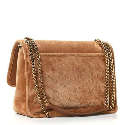 Saint Laurent Suede Monogram Medium Niki Chain Satchel Cinnamon 2 of 4