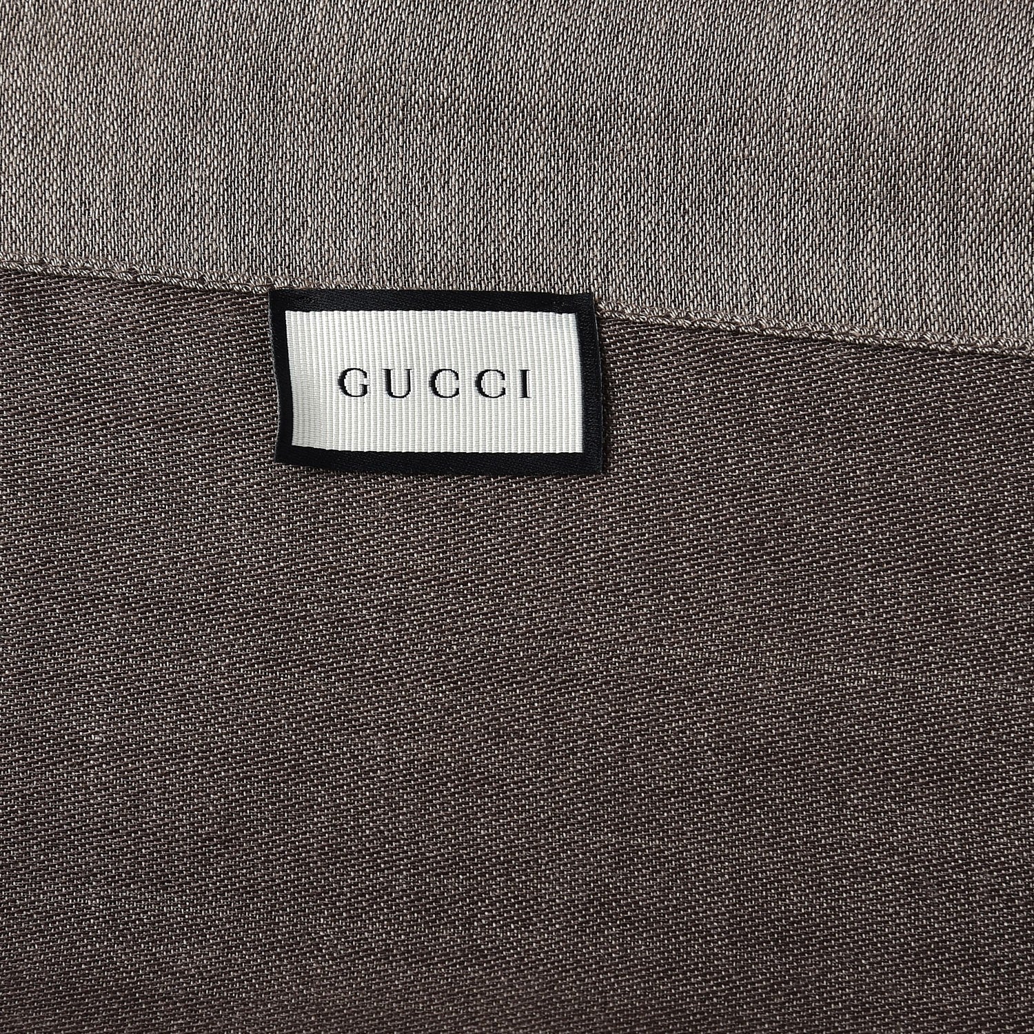 Gucci Wool Silk GG Monogram GGNat Scarf Rope Dark Brown 5 of 5