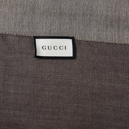 Gucci Wool Silk GG Monogram GGNat Scarf Rope Dark Brown 5 of 5