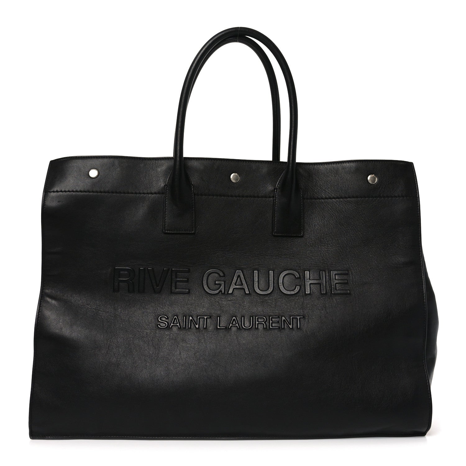 Saint Laurent Vitello Rive Gauche Large Tote Black 1 of 11