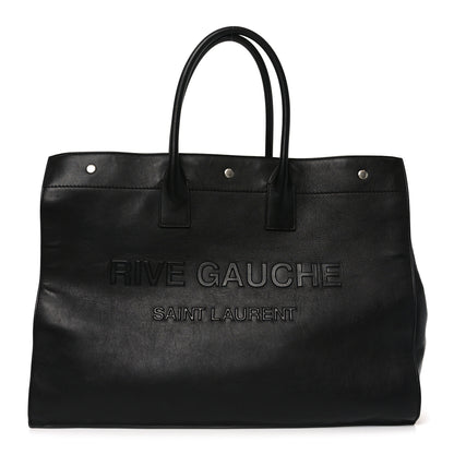 Saint Laurent Vitello Rive Gauche Large Tote Black 1 of 11