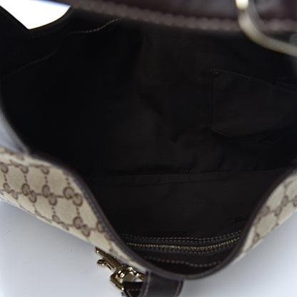 Gucci Monogram Web Jackie O Bouvier Hobo Dark Brown 5 of 16