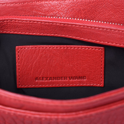 Alexander Wang Pebbled Lambskin Lia Sling Red Nickel Hardware 6 of 15