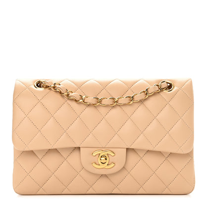Chanel Lambskin Quilted Small Double Flap Beige 1 of 14