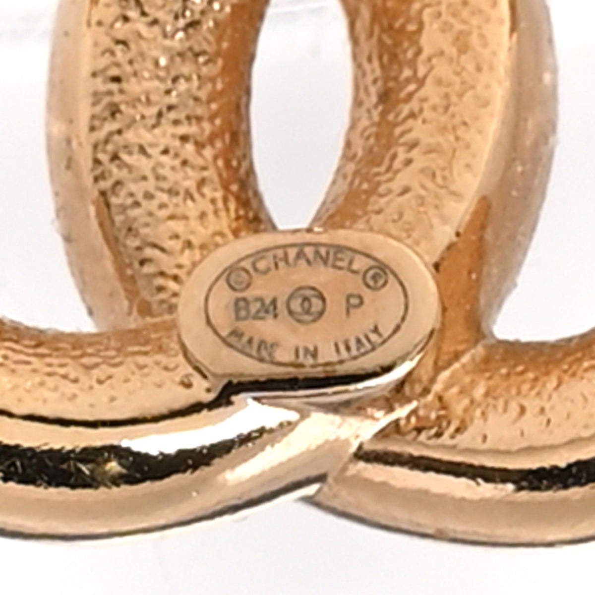 Chanel Enamel CC Logo Earrings Gold Black White 4 of 5