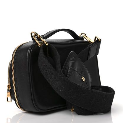 Louis Vuitton Calfskin Monogram Embossed Utility Crossbody Black 3 of 9
