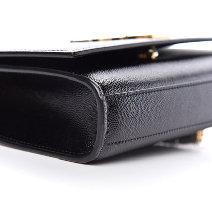 Saint Laurent Grain De Poudre Small Monogram Kate Satchel Black 8 of 9