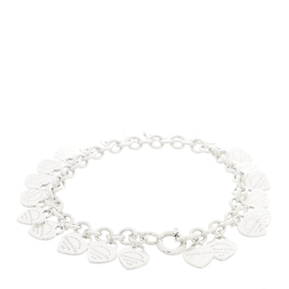 Tiffany Sterling Silver Mini Return to Tiffany Multi Heart Tag Charm Bracelet 2 of 3