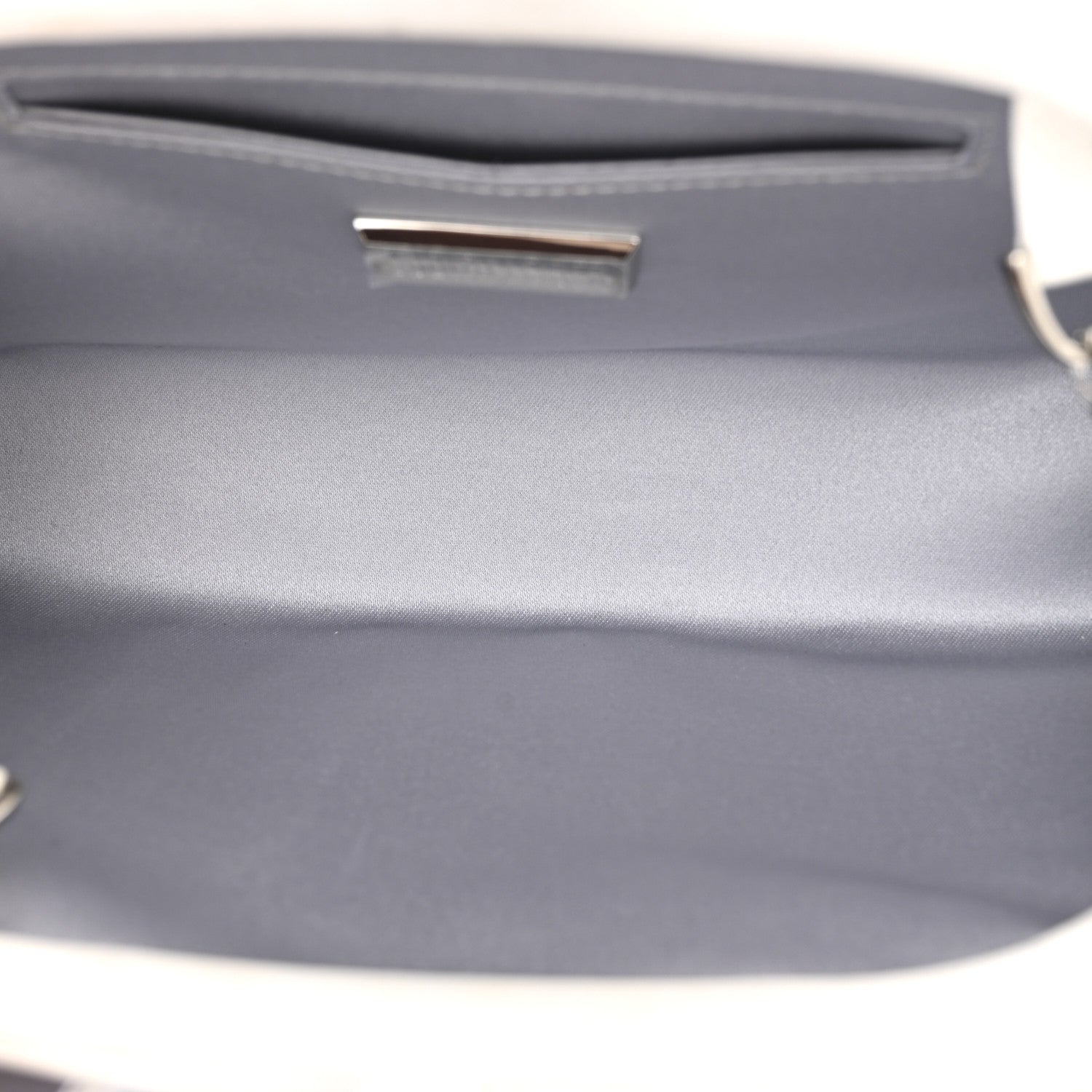 Judith Leiber Satin Pearl Embellished Origami Fan Clutch White