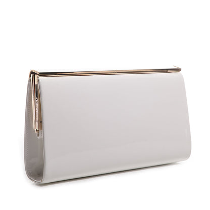 Jimmy Choo Patent Cayla Clutch White 3 of 9
