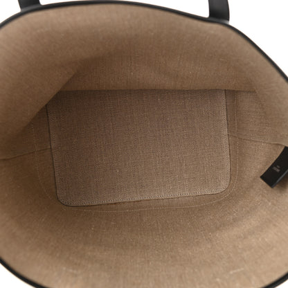 Saint Laurent Canvas Calfskin Shopping Tote White Black 7 of 12