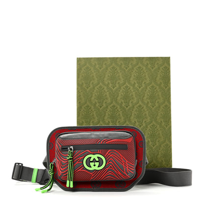 Gucci Jersey GG Monogram All Over Sporty Belt Bag Green Grey Multicolor 11 of 11