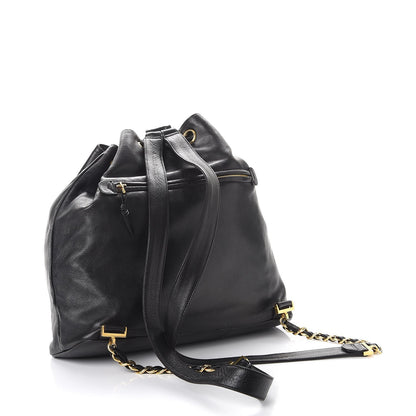 Chanel Lambskin CC Drawstring Backpack Black 4 of 15