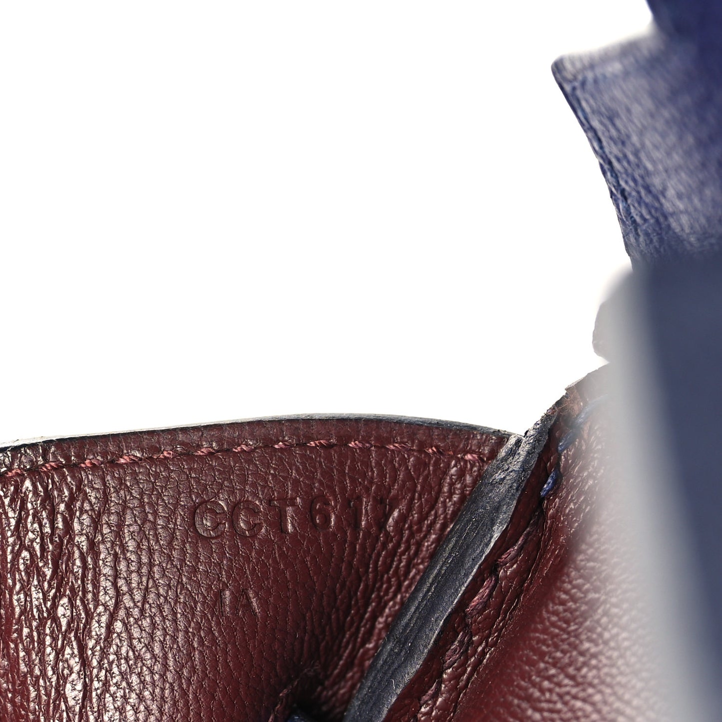 Togo Swift Officier Birkin 30 Bleu Encre Rouge H