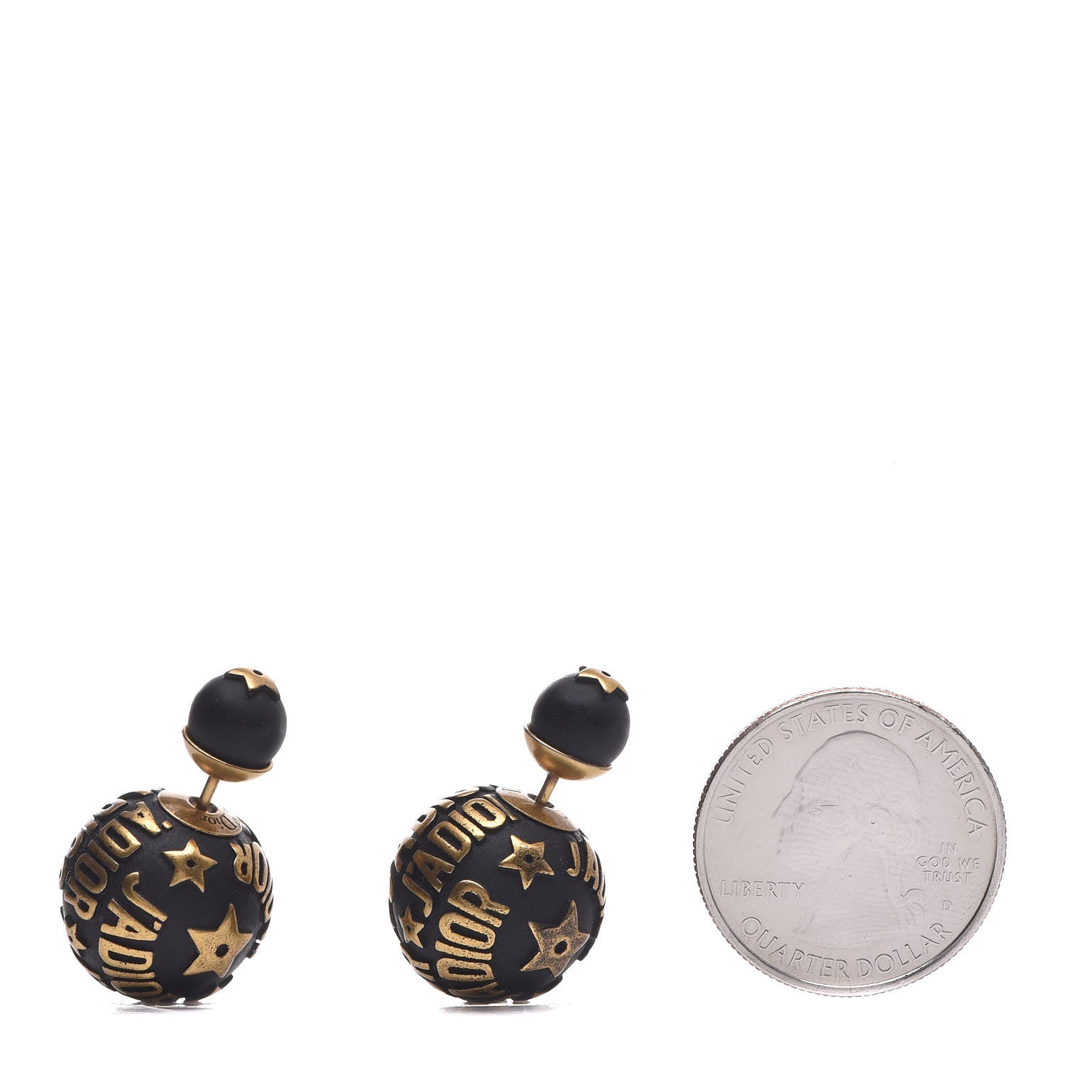 Christian Dior Metal J'Adior Mise En Dior Tribal Earrings Black 2 of 3