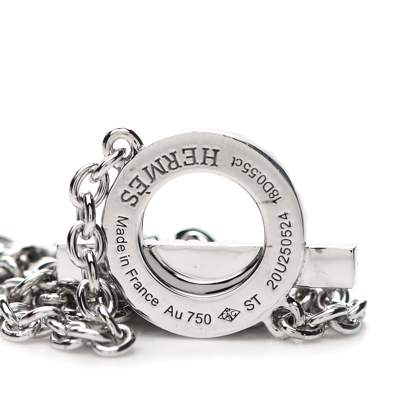 Hermes 18K White Gold Diamond Finesse Bracelet ST 4 of 5