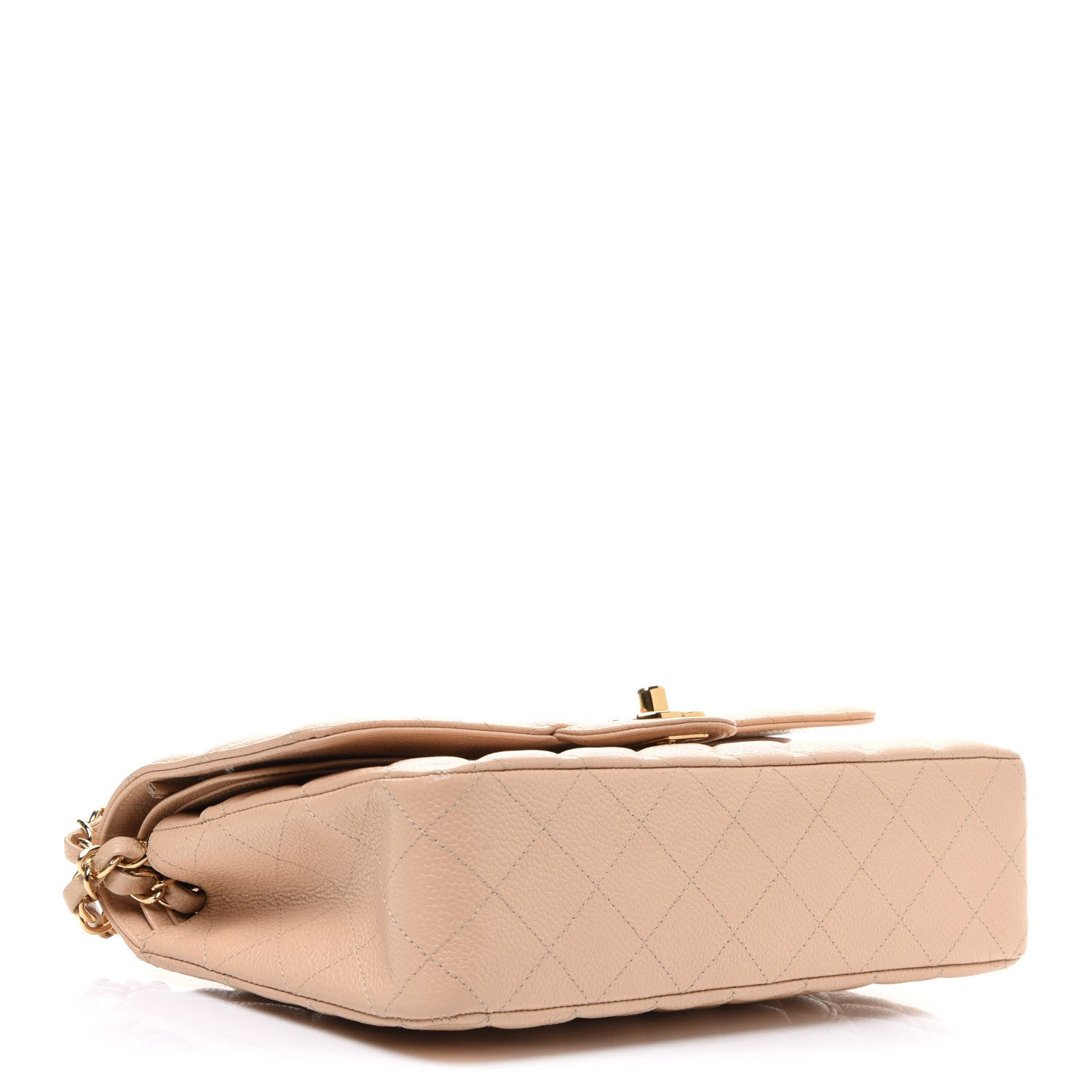 Chanel Caviar Quilted Medium Double Flap Beige 3 of 14