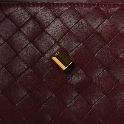 Bottega Veneta Nappa Intrecciato Long Andiamo Top Handle Clutch Barolo 10 of 11
