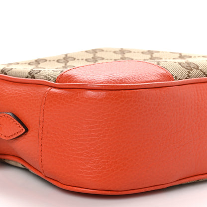 Gucci Monogram Dollar Calfskin Mini Bree Messenger Bag Beige Ebony Sun Orange 9 of 10