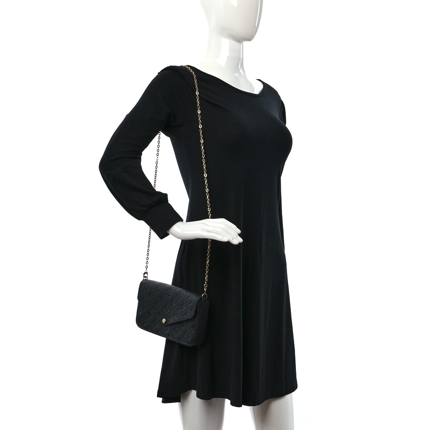 Empreinte Pochette Felicie Chain Wallet Black