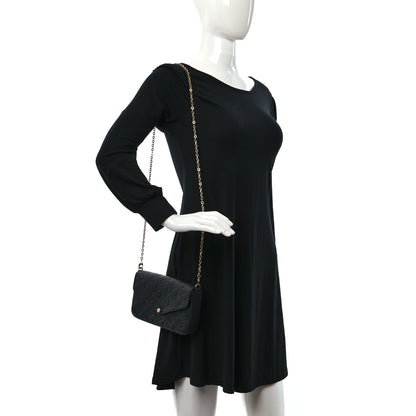 Louis Vuitton Empreinte Pochette Felicie Chain Wallet Black 3 of 11