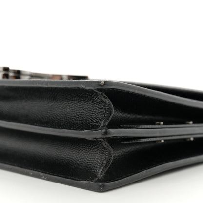 Saint Laurent Grain De Poudre Monogram Cassandra Clasp Bag Black 11 of 15