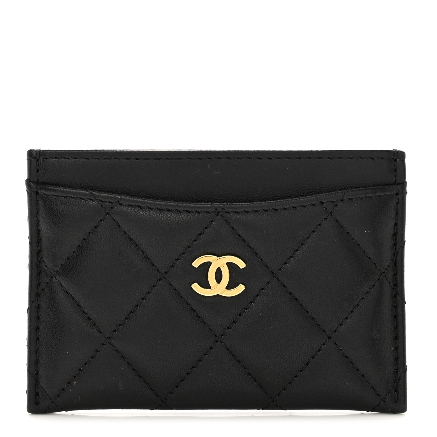 Chanel Lambskin Quilted Card Holder Black 1 of 8