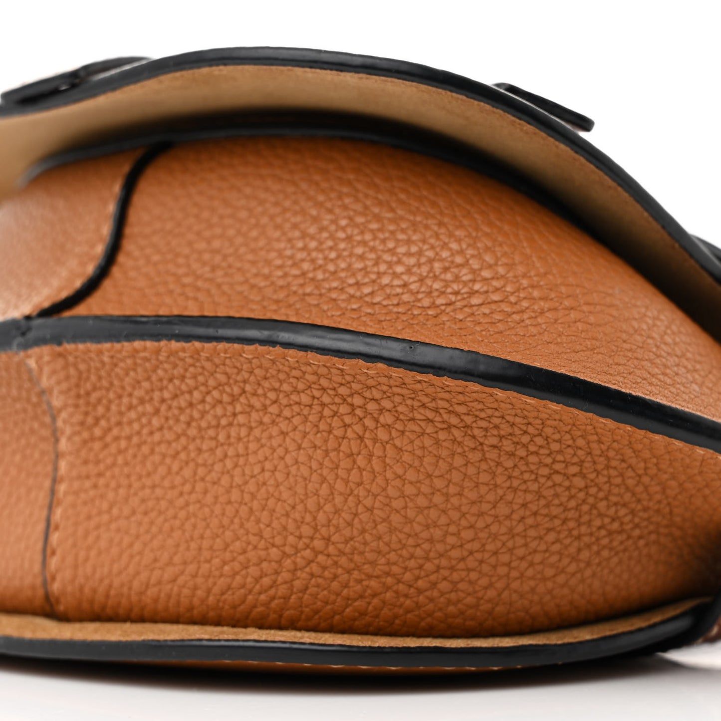 Grained Calfskin Mini Gate Crossbody Bag Caramel Pecan