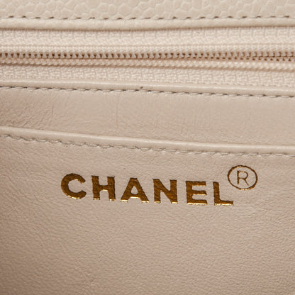 Chanel Caviar Quilted Small Single Flap White 7 of 9
